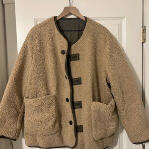 Reversible Sherpa Jacket with Toggle Closures